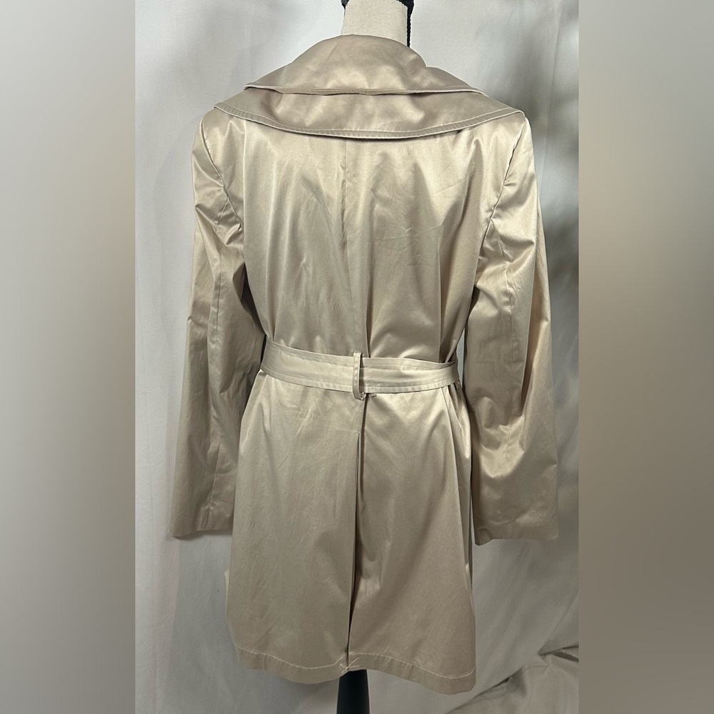 Alfani Shiny Trench Coat in Light Beige - Picture 4 of 12